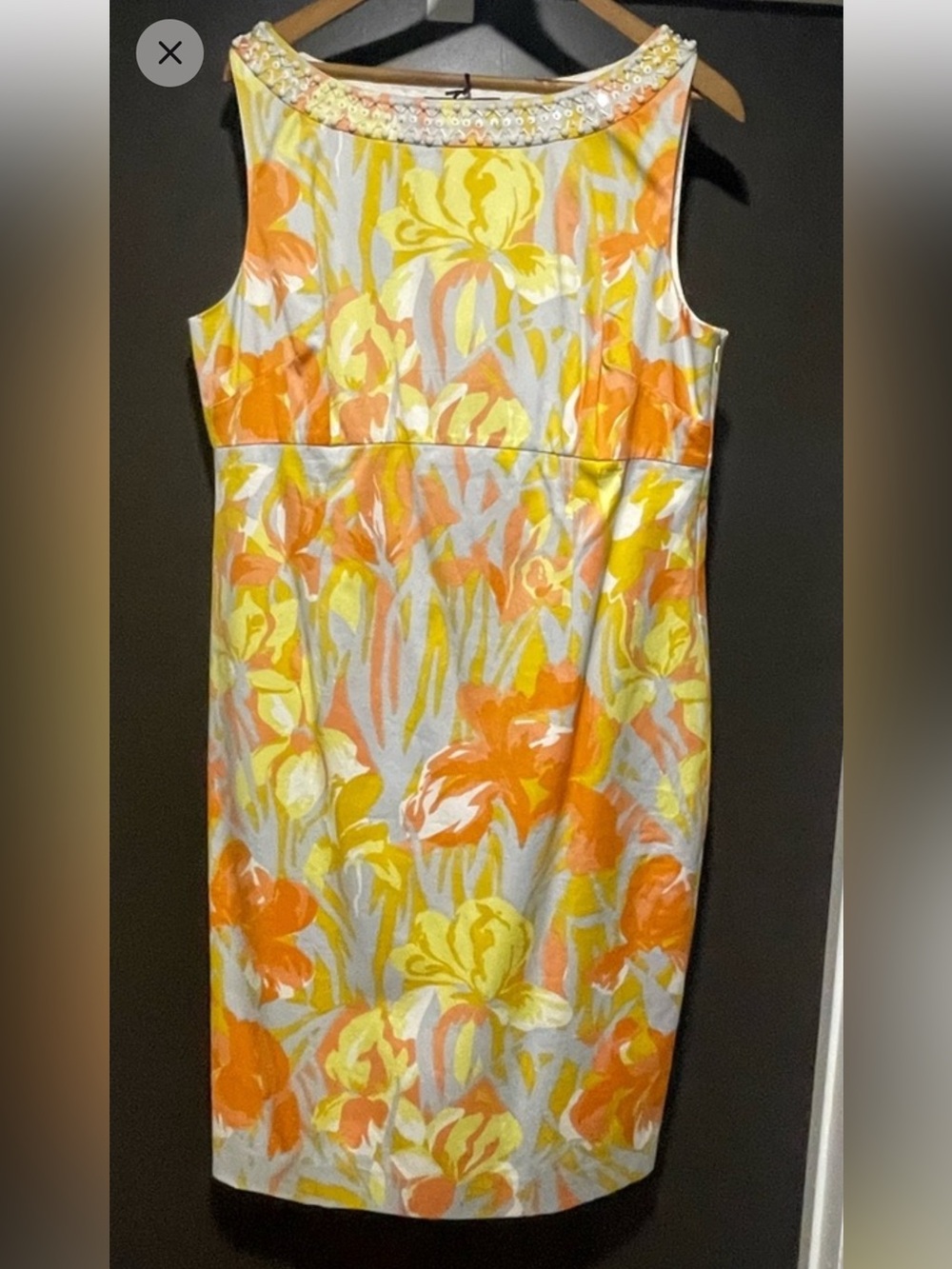 NWT Coast Livy Print Dress - Yellow and White US 12